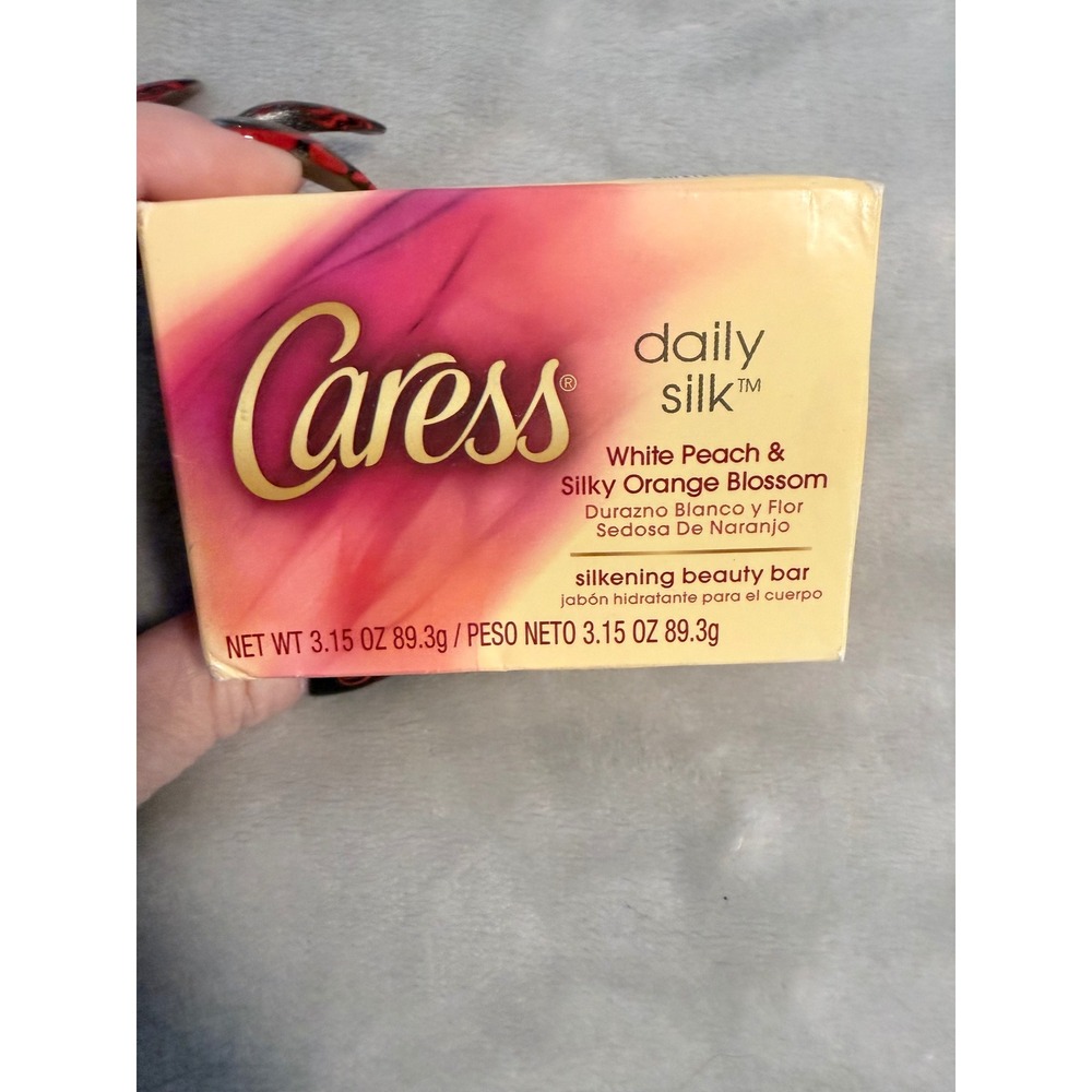 Caress Daily Silk White Peach & Silky Orange Blossom Beauty Bar 3.15 oz NOS